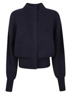 MINERVA ZIPPED BAT WING BOMBER CARDIGAN