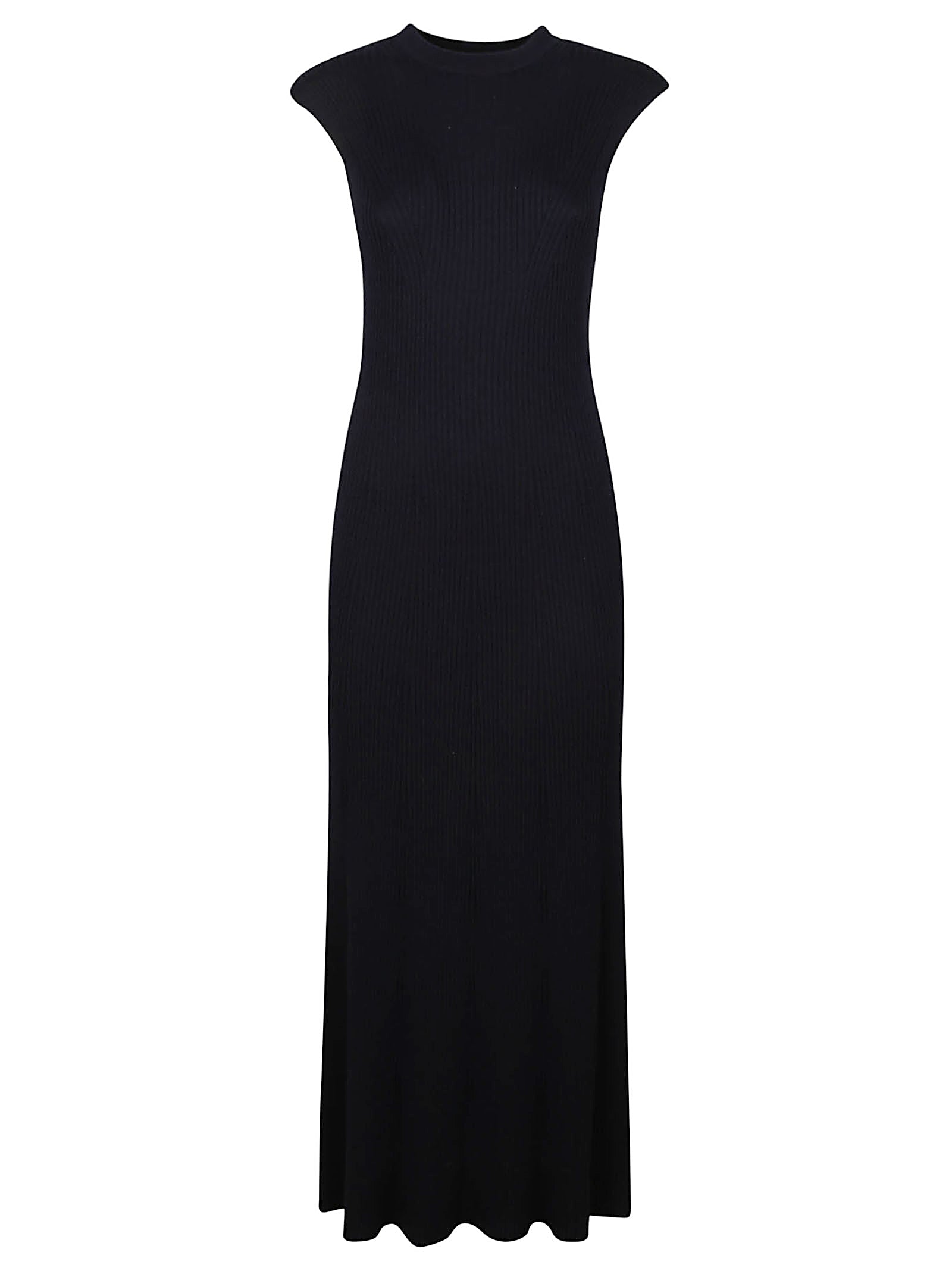 SLEEVELESS LONG DRESS RIBEBD