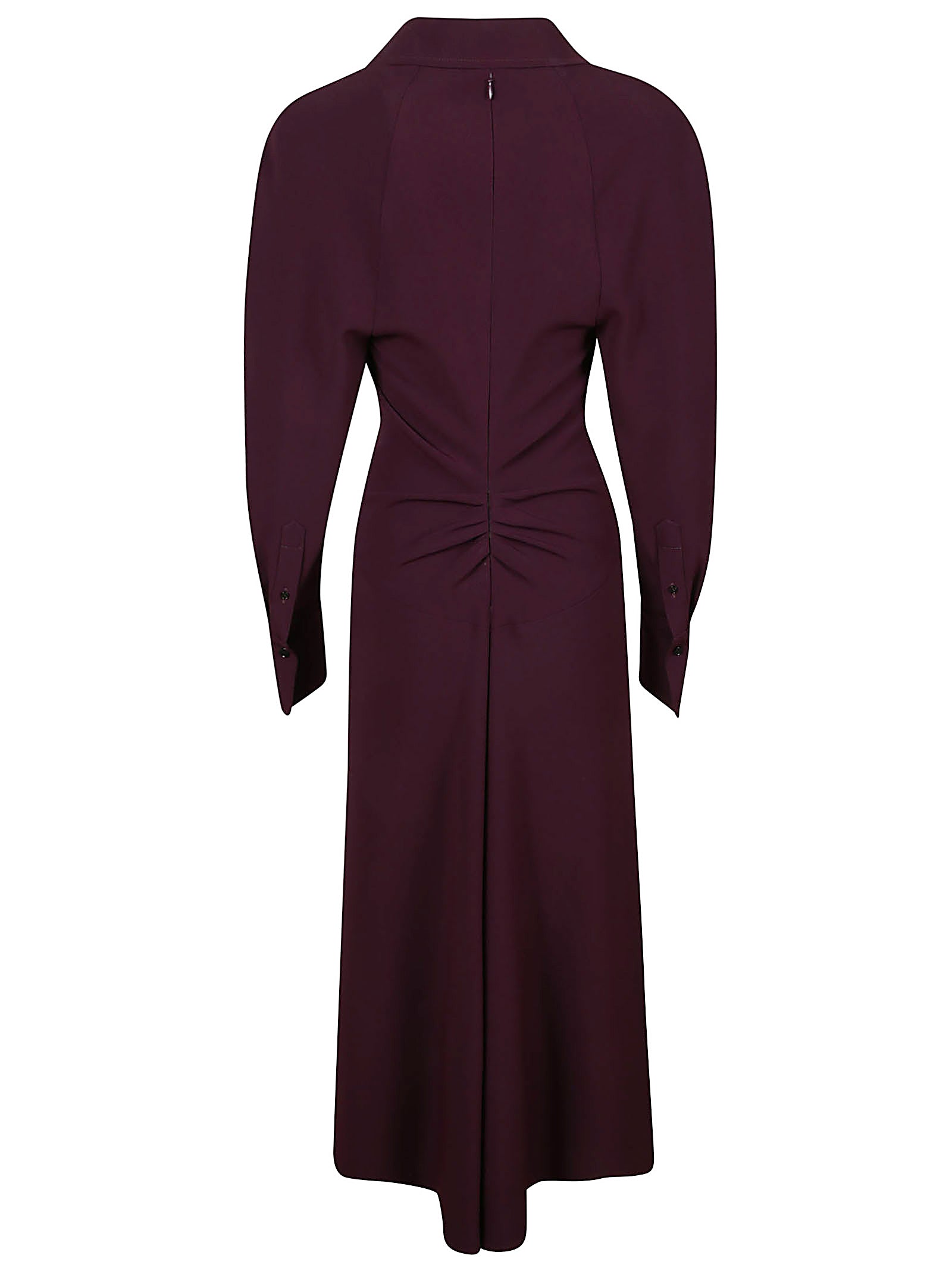 long sleeve polo collar midi
