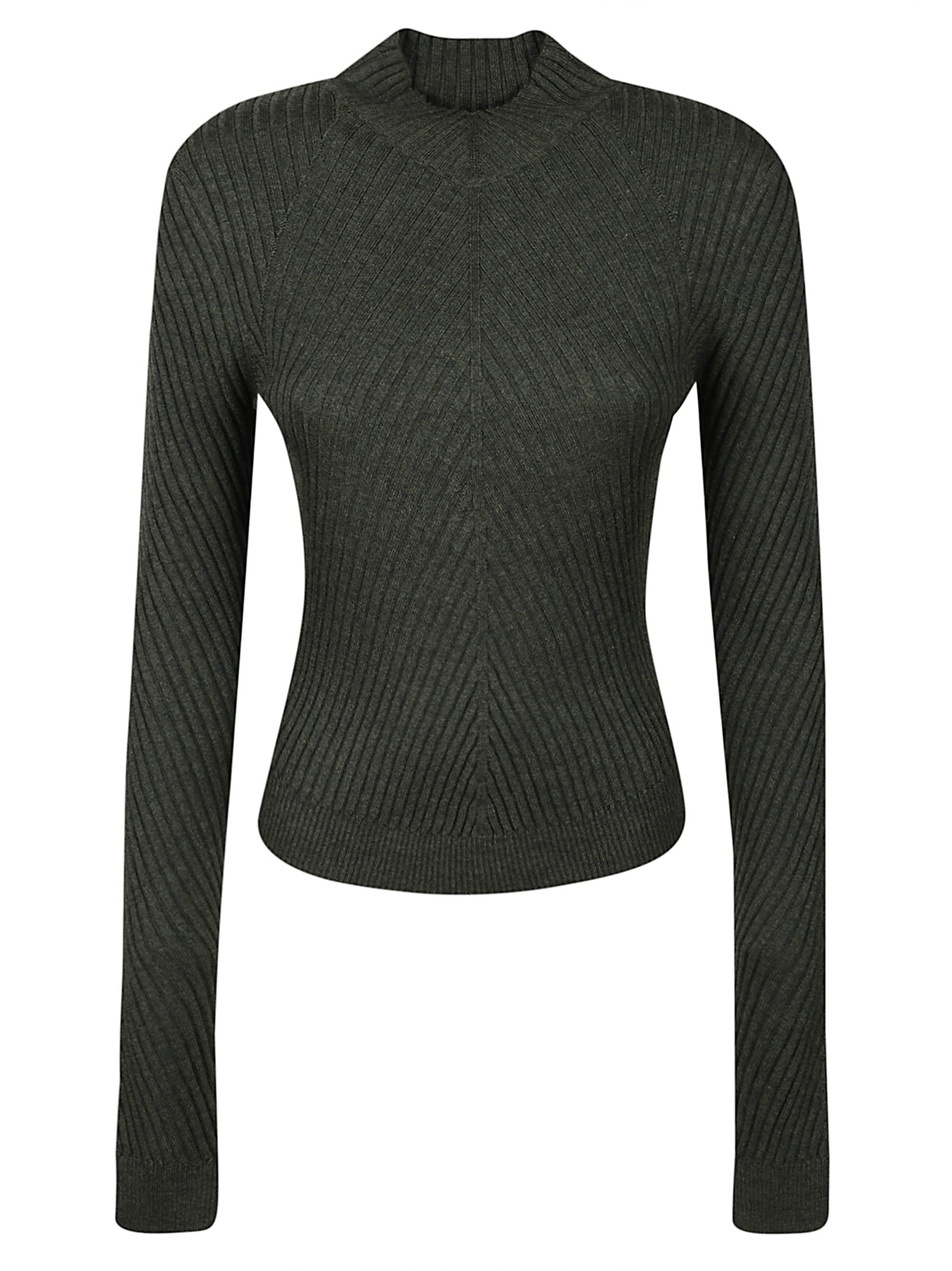 RIBBED LONG SLEEVE POLO