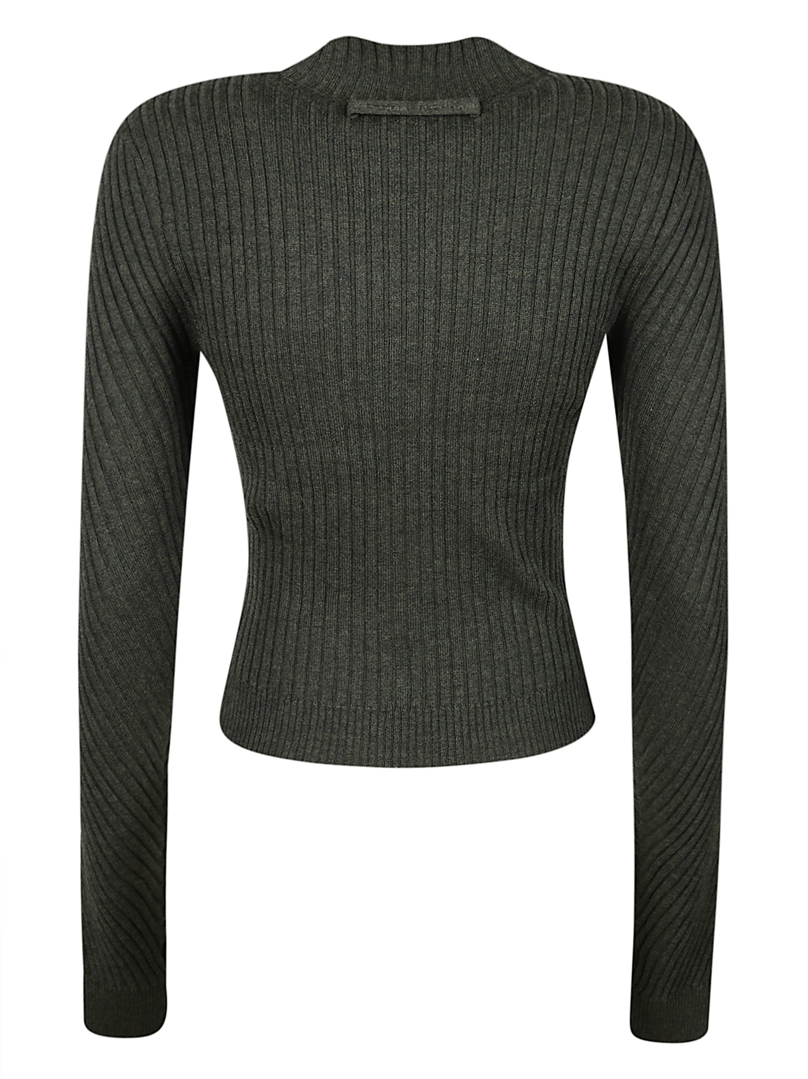 RIBBED LONG SLEEVE POLO