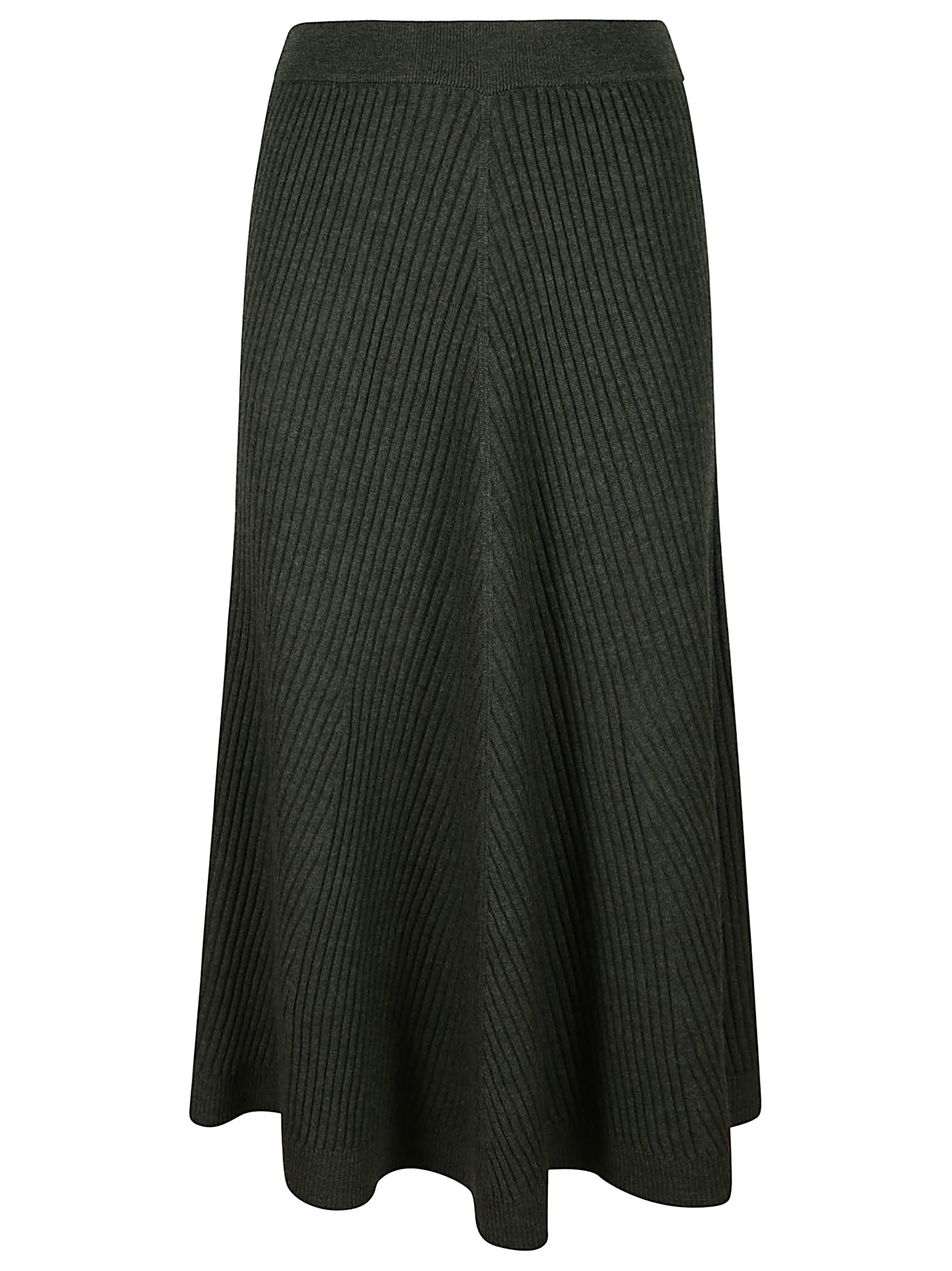RIBBED MIDI SKIRT