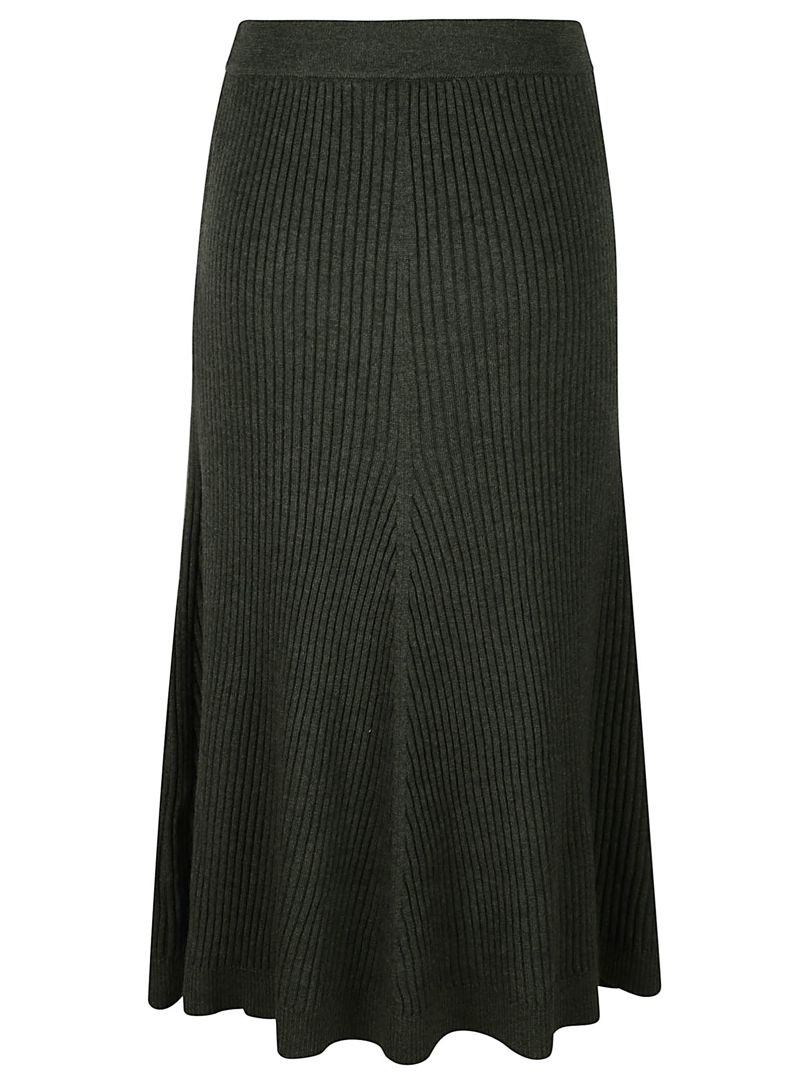 RIBBED MIDI SKIRT