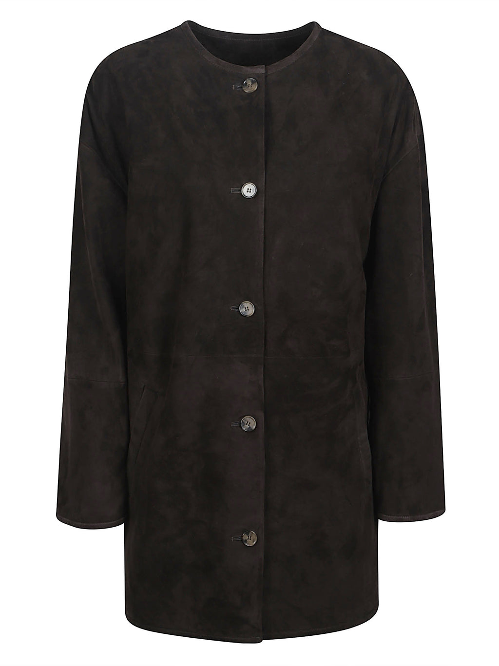 WAREN OVAL SHAPED SUEDE COAT