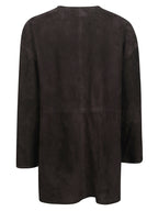 WAREN OVAL SHAPED SUEDE COAT