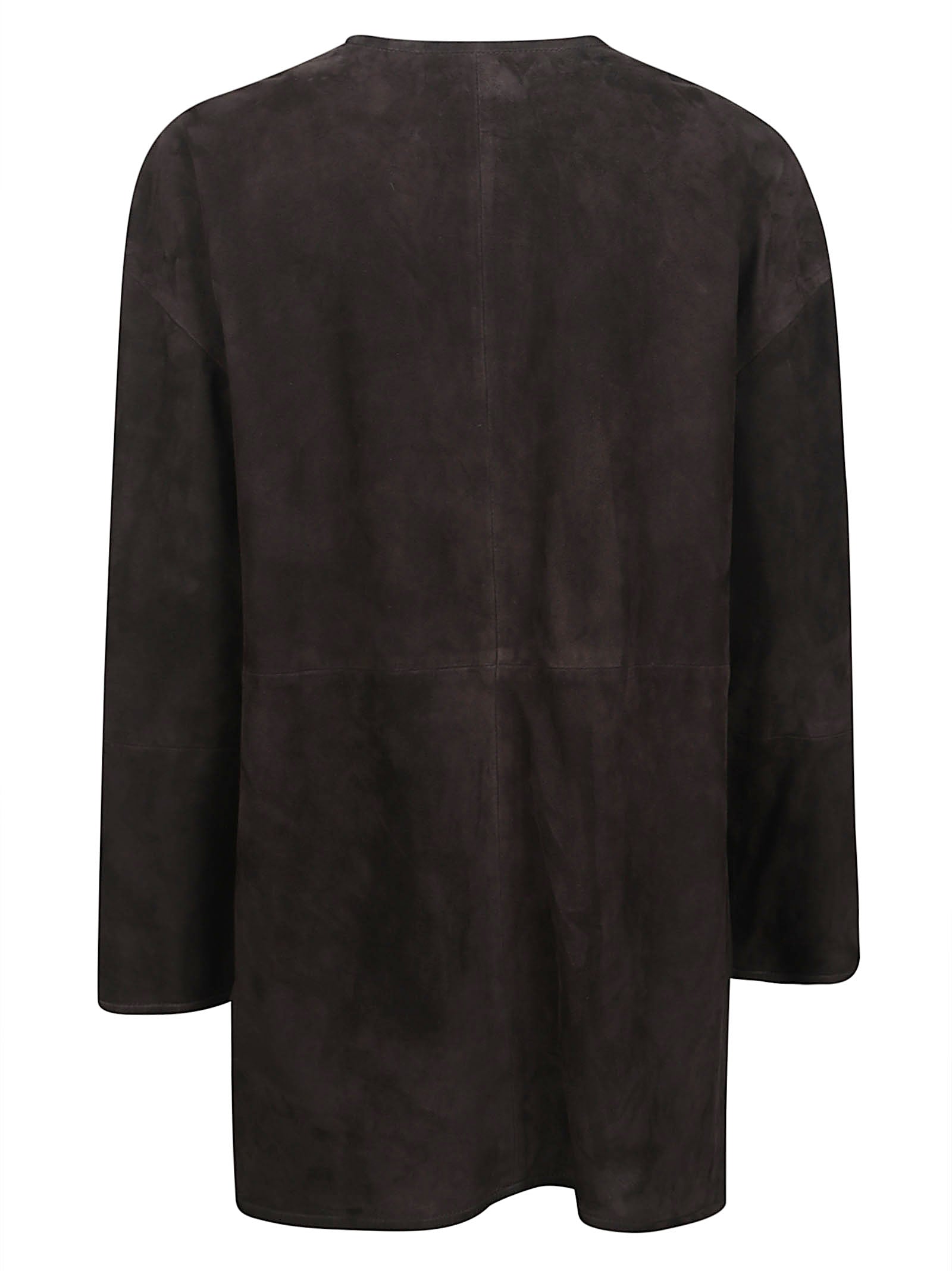 WAREN OVAL SHAPED SUEDE COAT