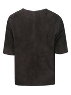 ZAIDA SUEDE BOXY TSHIRT