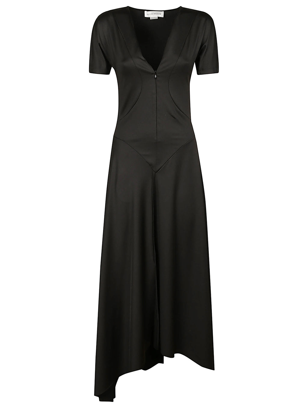 ZIPPED FRONT MIDI DRESS