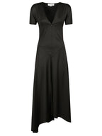 ZIPPED FRONT MIDI DRESS