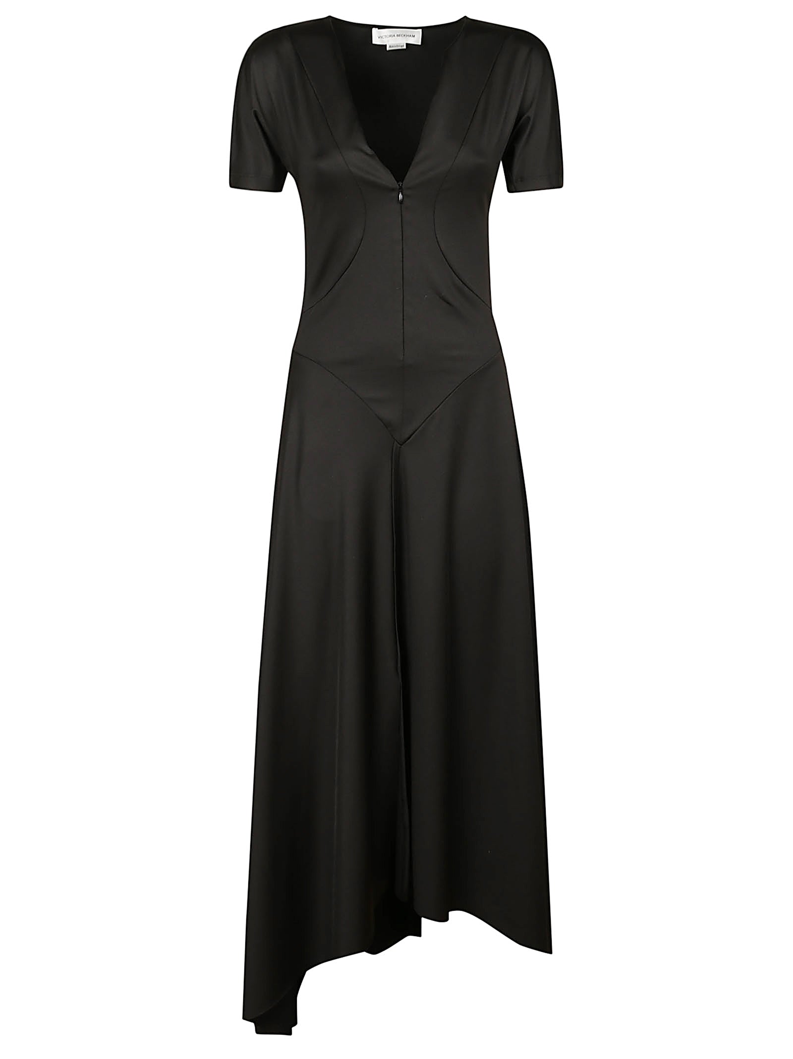 ZIPPED FRONT MIDI DRESS