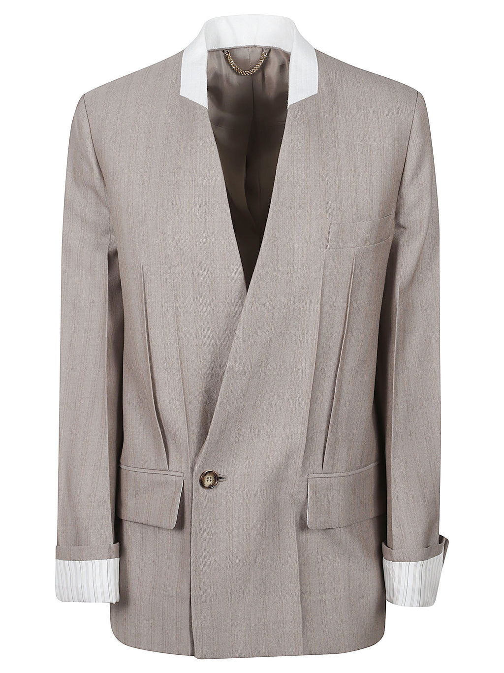 COLLARLESS JACKET
