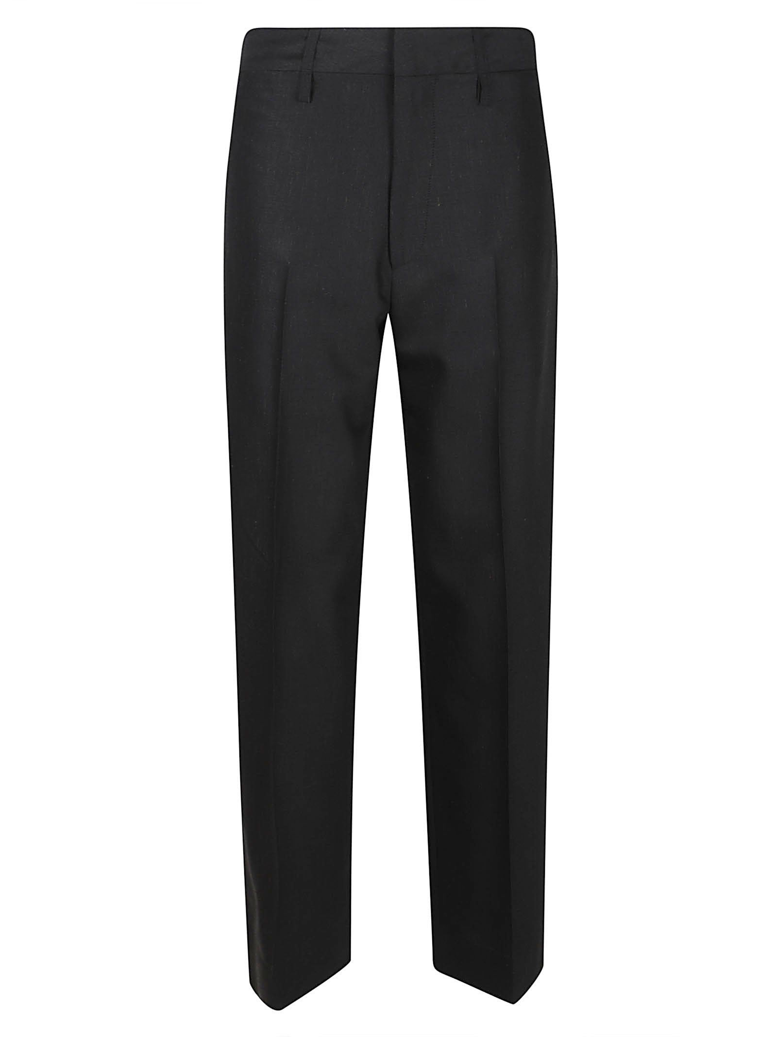 CURVED LEG TROUSERS
