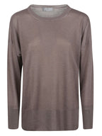 PLAIN KNITTED CREWNECK SWEATER