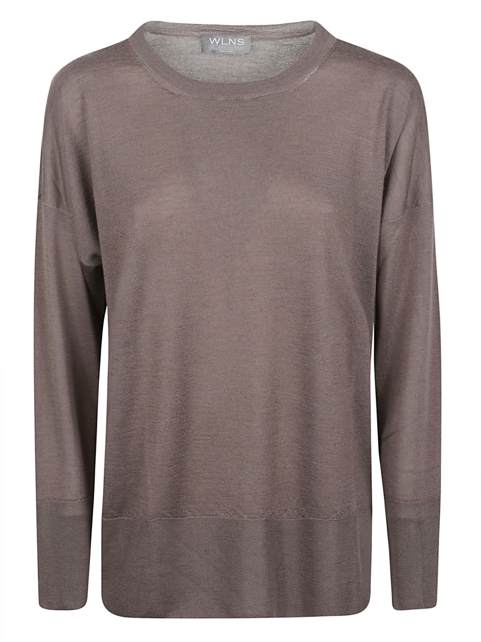 PLAIN KNITTED CREWNECK SWEATER