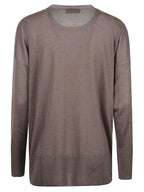 PLAIN KNITTED CREWNECK SWEATER