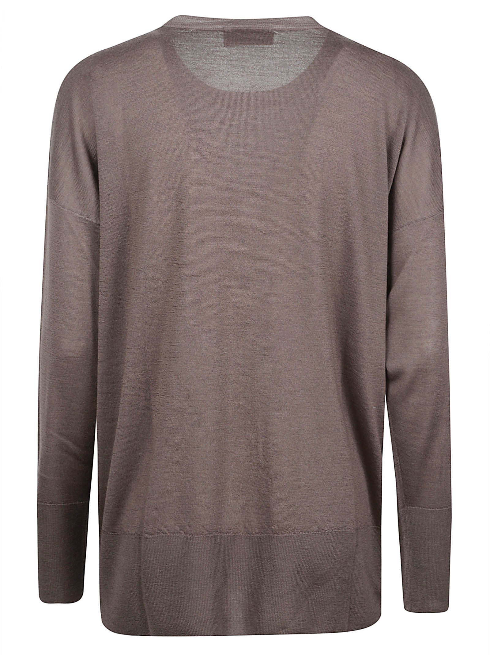 PLAIN KNITTED CREWNECK SWEATER