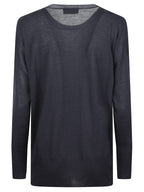 PLAIN KNITTED CREWNECK SWEATER