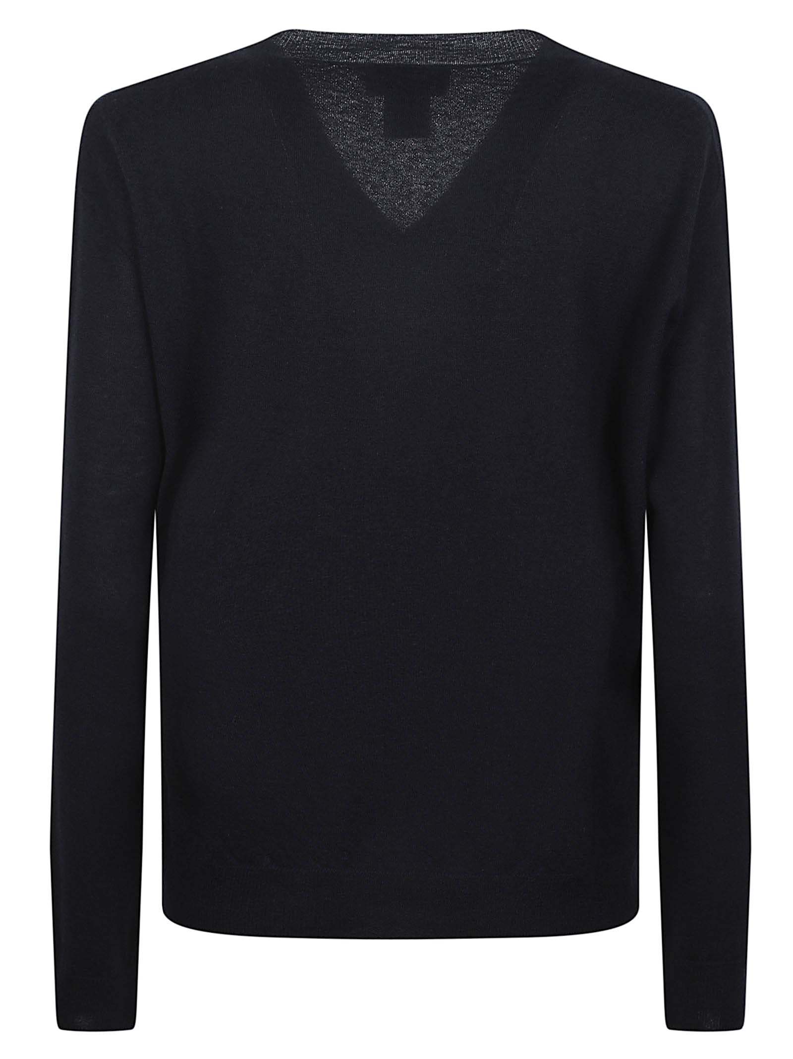 WOMAN PLAIN KNITTED VNECK SWEATER