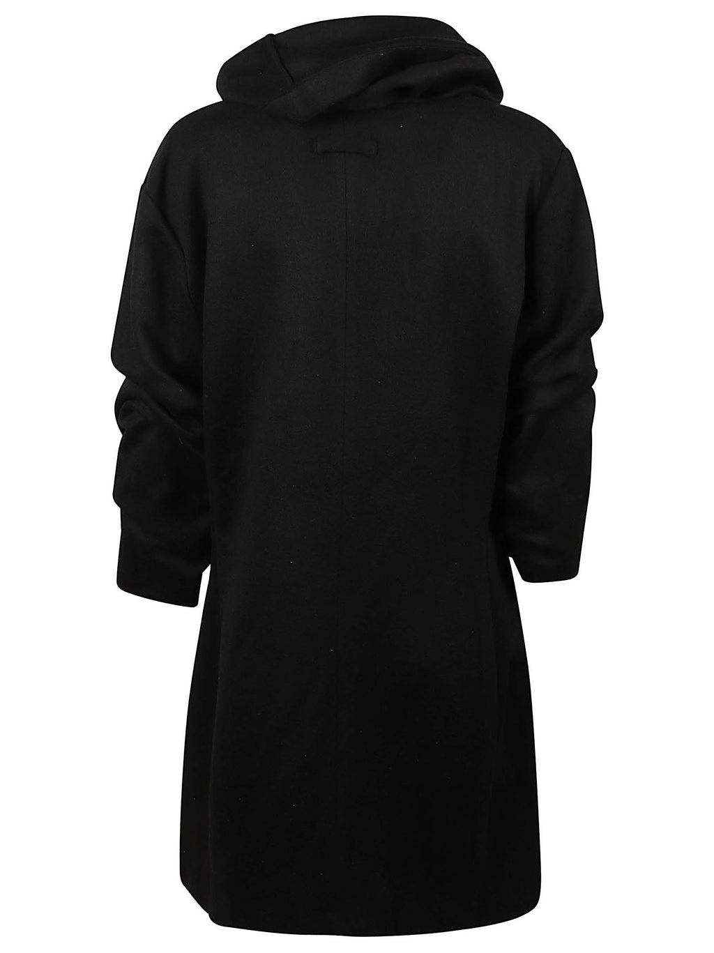 RUCHED HIGH NECK DRESS WOOL