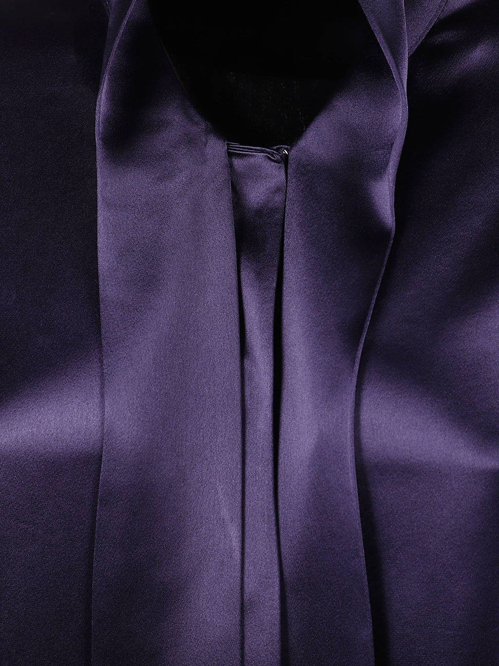 LS BOW SHIRT SATIN