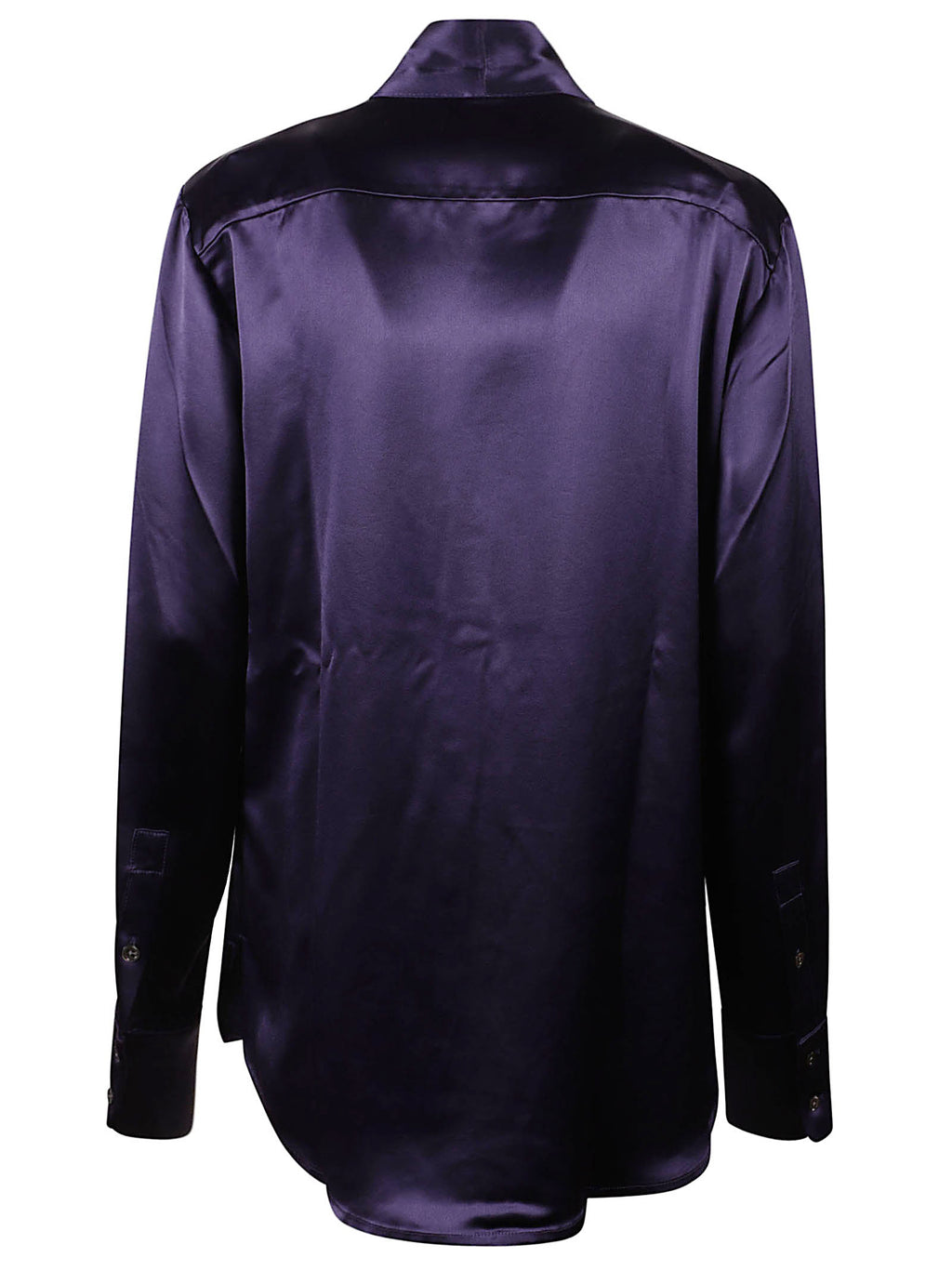 LS BOW SHIRT SATIN