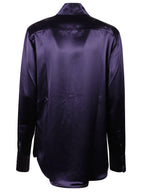 LS BOW SHIRT SATIN