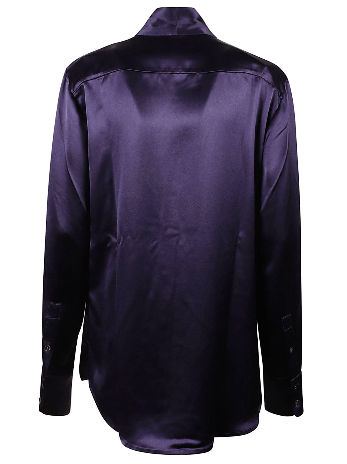 LS BOW SHIRT SATIN