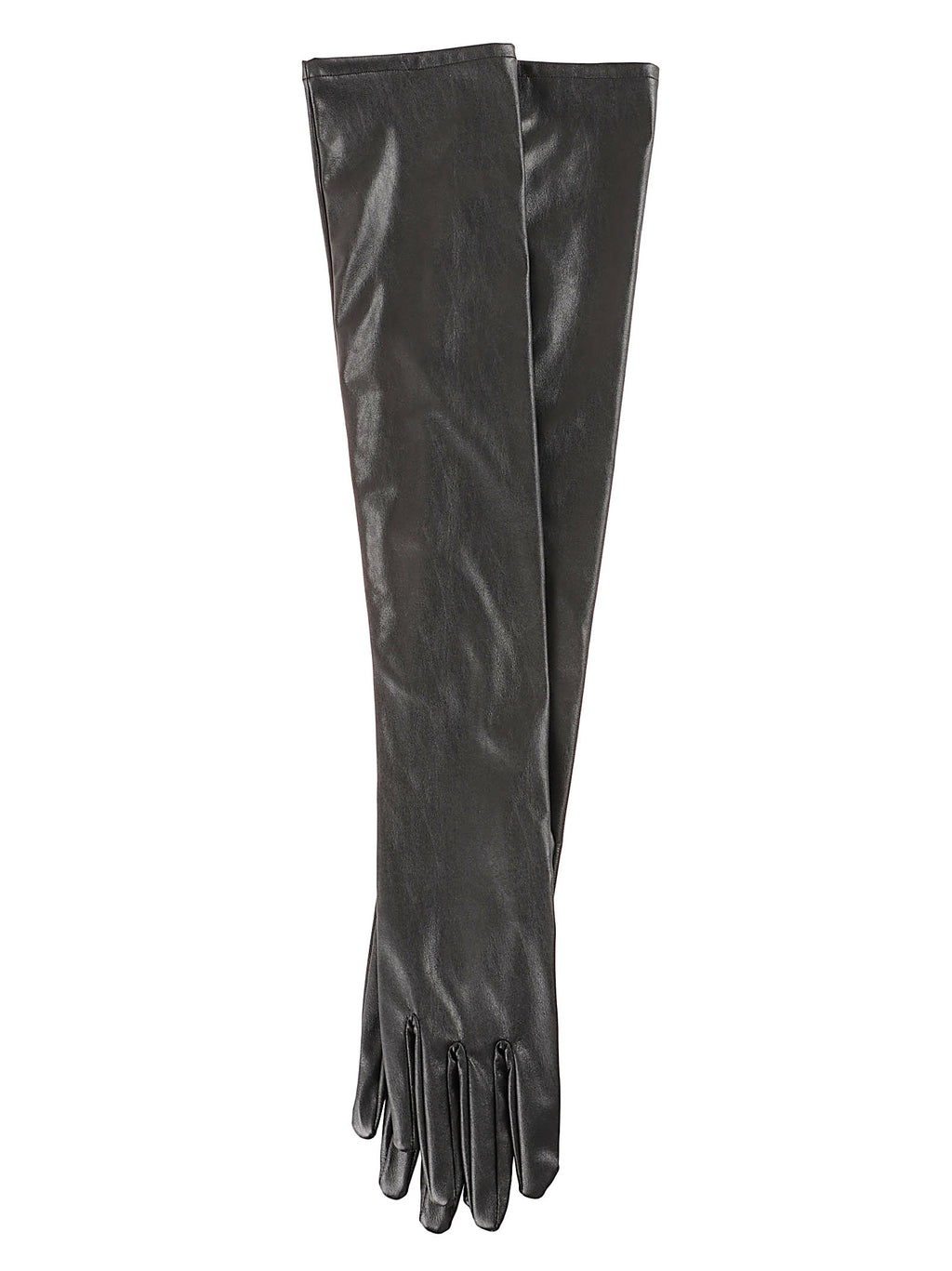 LONG GLOVES FAUX LEATHER