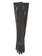 LONG GLOVES FAUX LEATHER