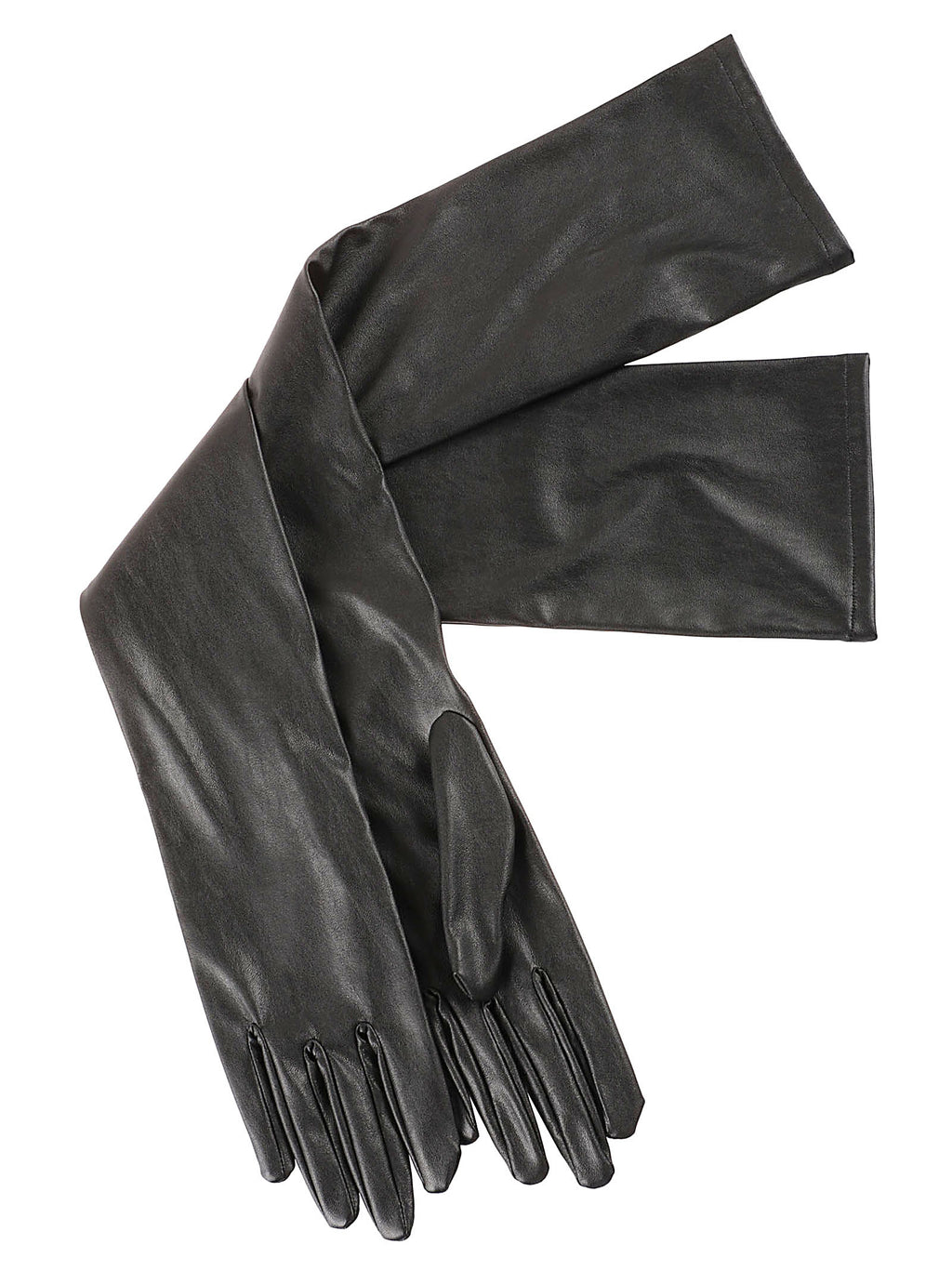 LONG GLOVES FAUX LEATHER