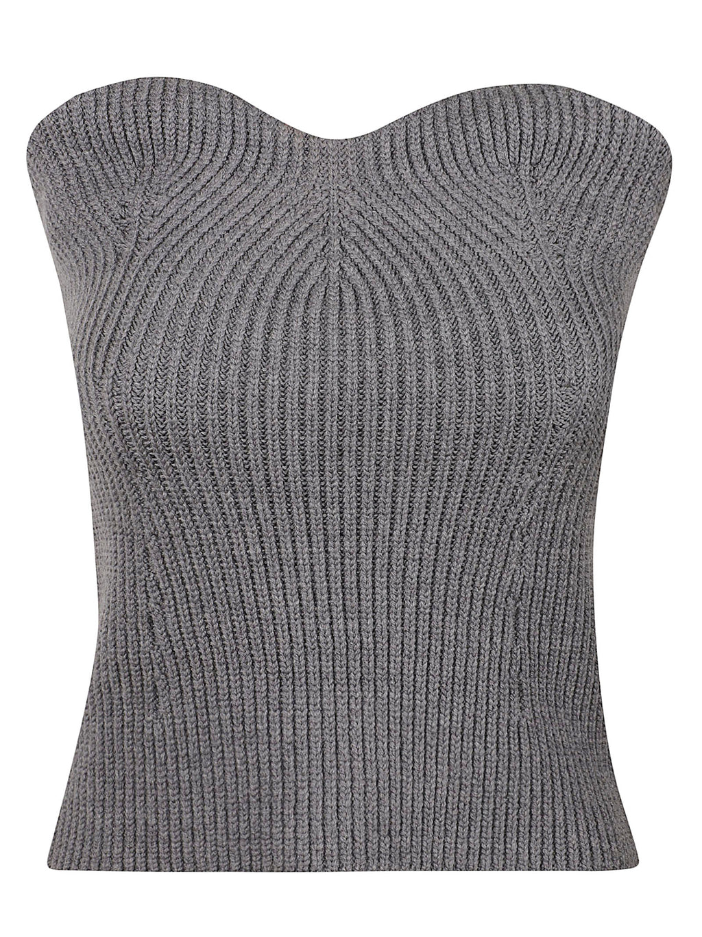 STRAPLESS KNITTED TOP