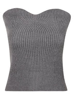 STRAPLESS KNITTED TOP