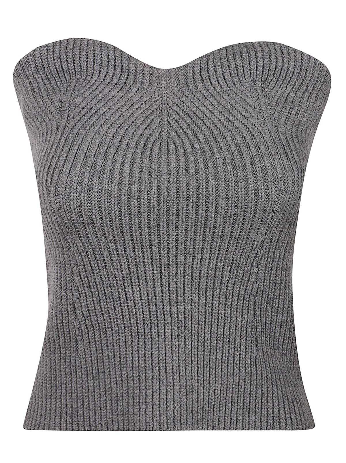 STRAPLESS KNITTED TOP