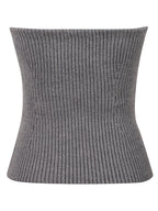 STRAPLESS KNITTED TOP