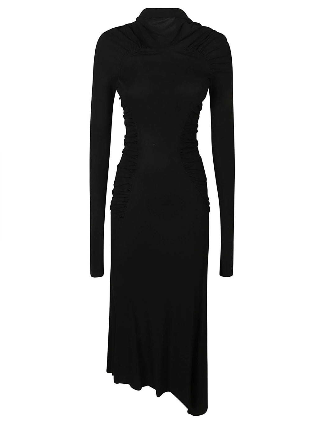 LONG SLEEVE GATHERED DRESS