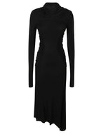 LONG SLEEVE GATHERED DRESS