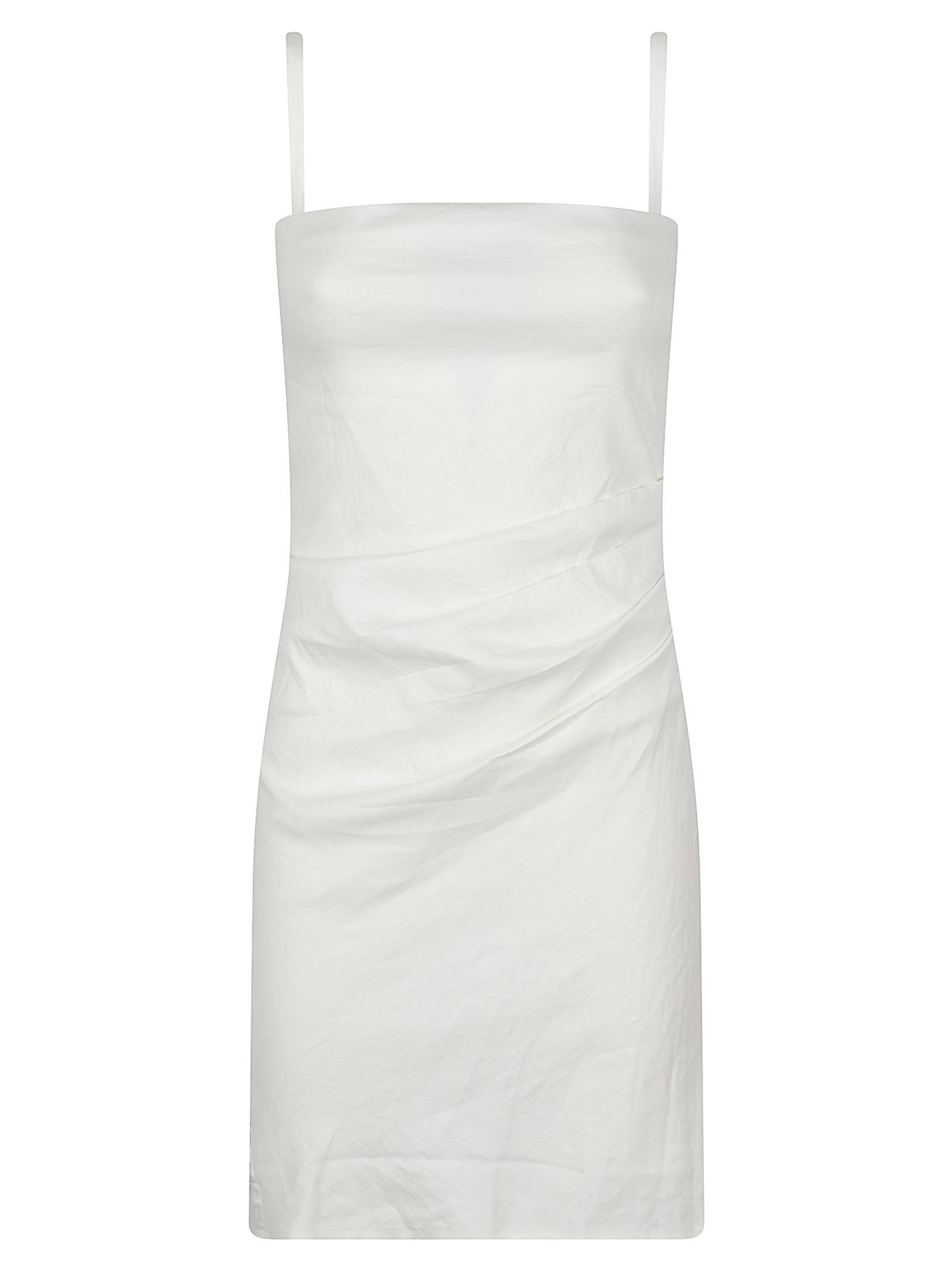 THE NADEGE ASYMMETRIC DRAPED MINI DRESS