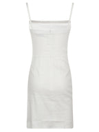 THE NADEGE ASYMMETRIC DRAPED MINI DRESS