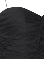 GATHERED DROP WAIST DRESS