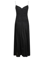GATHERED DROP WAIST DRESS