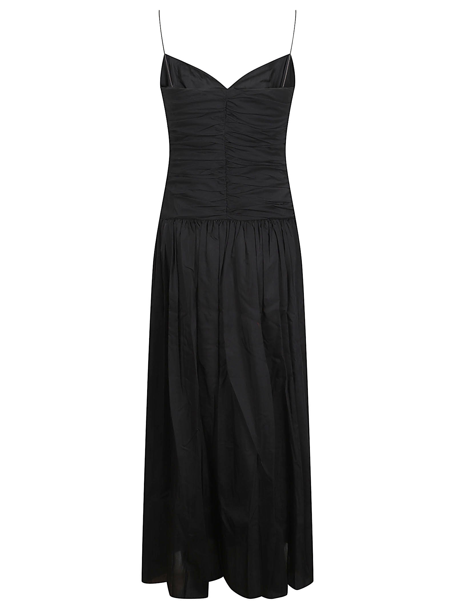 GATHERED DROP WAIST DRESS