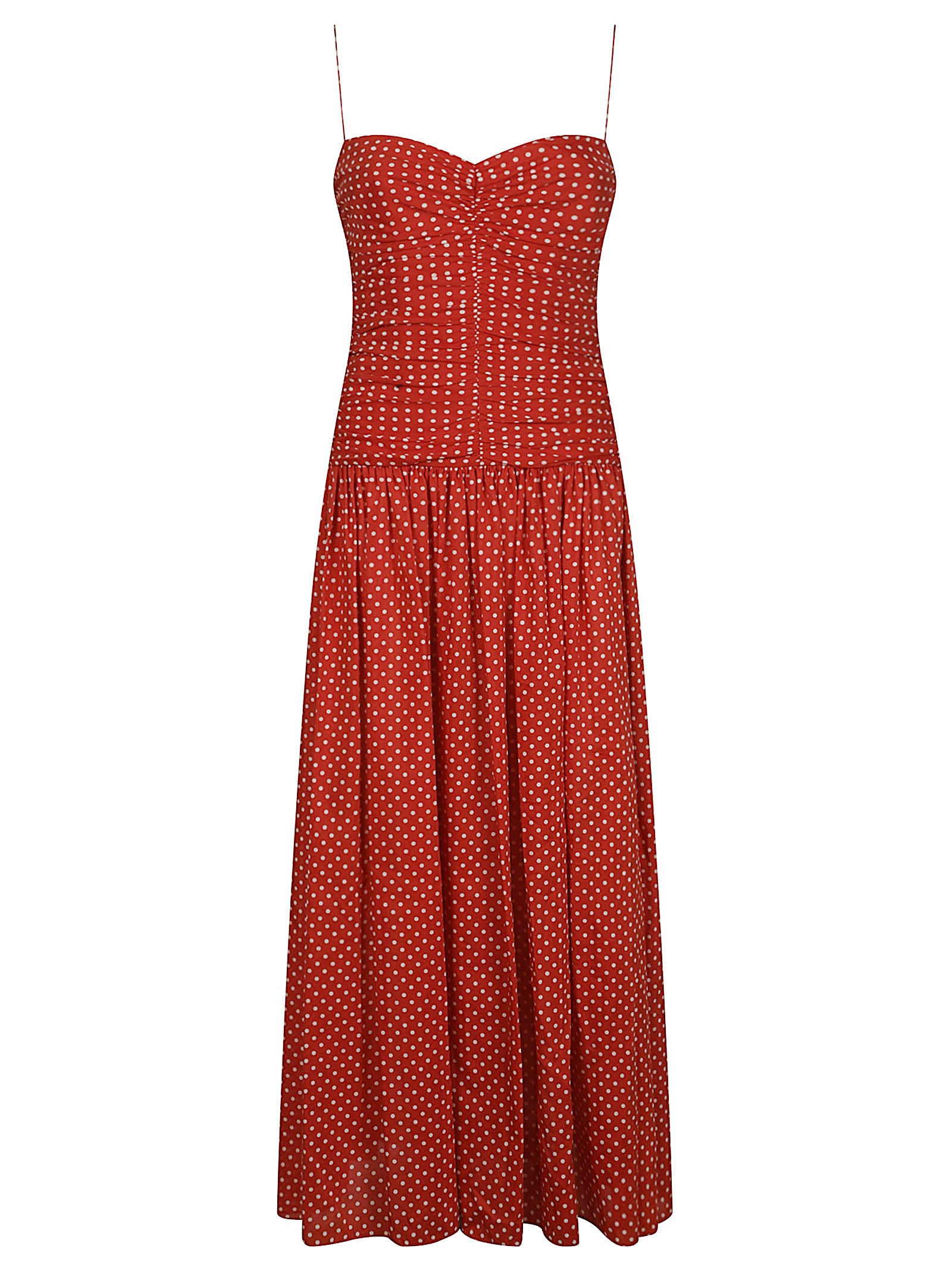 GATHERED DROP WAIST DRESS