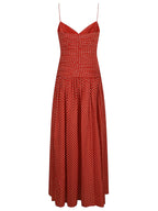 GATHERED DROP WAIST DRESS