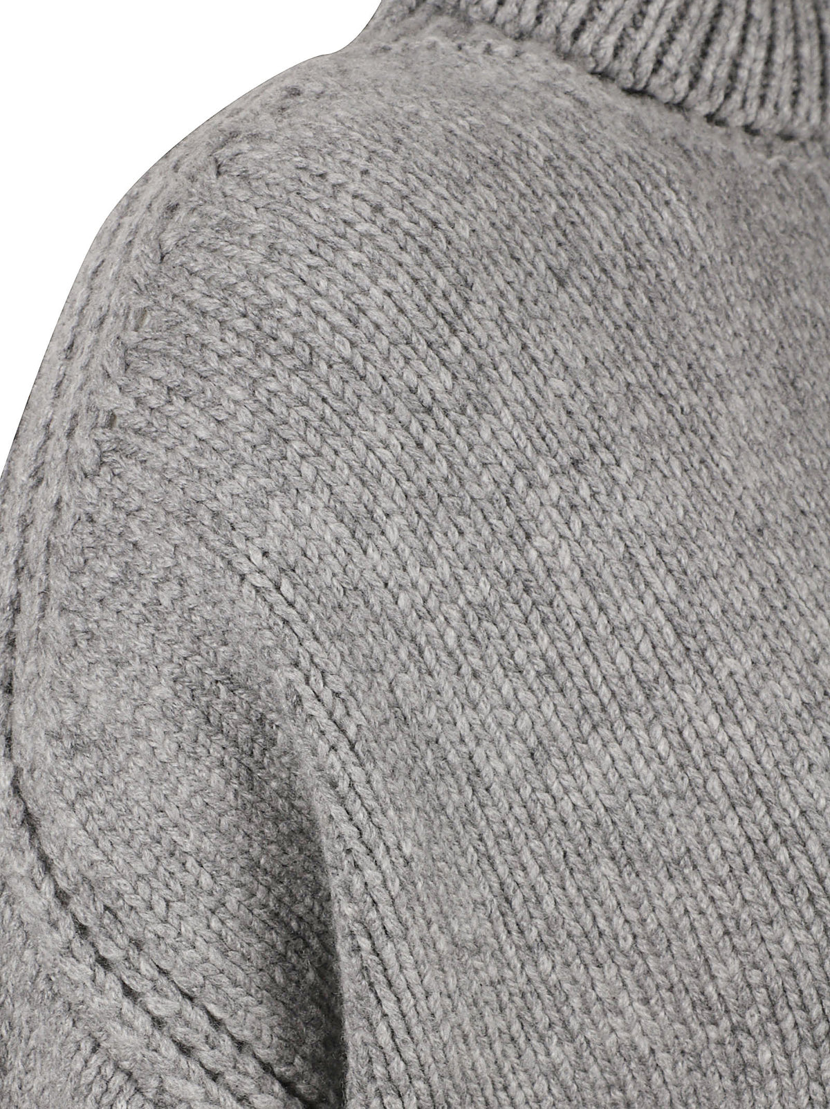 RAGLAN HIGH NECK SWEATER W BACK SLIT