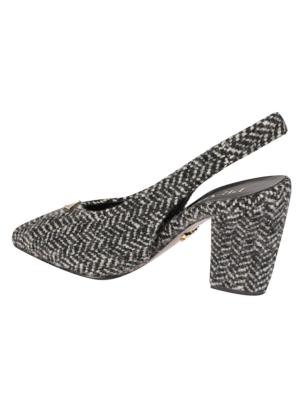 slingback tweed chevron