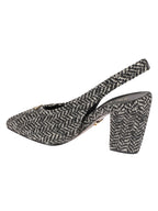 slingback tweed chevron