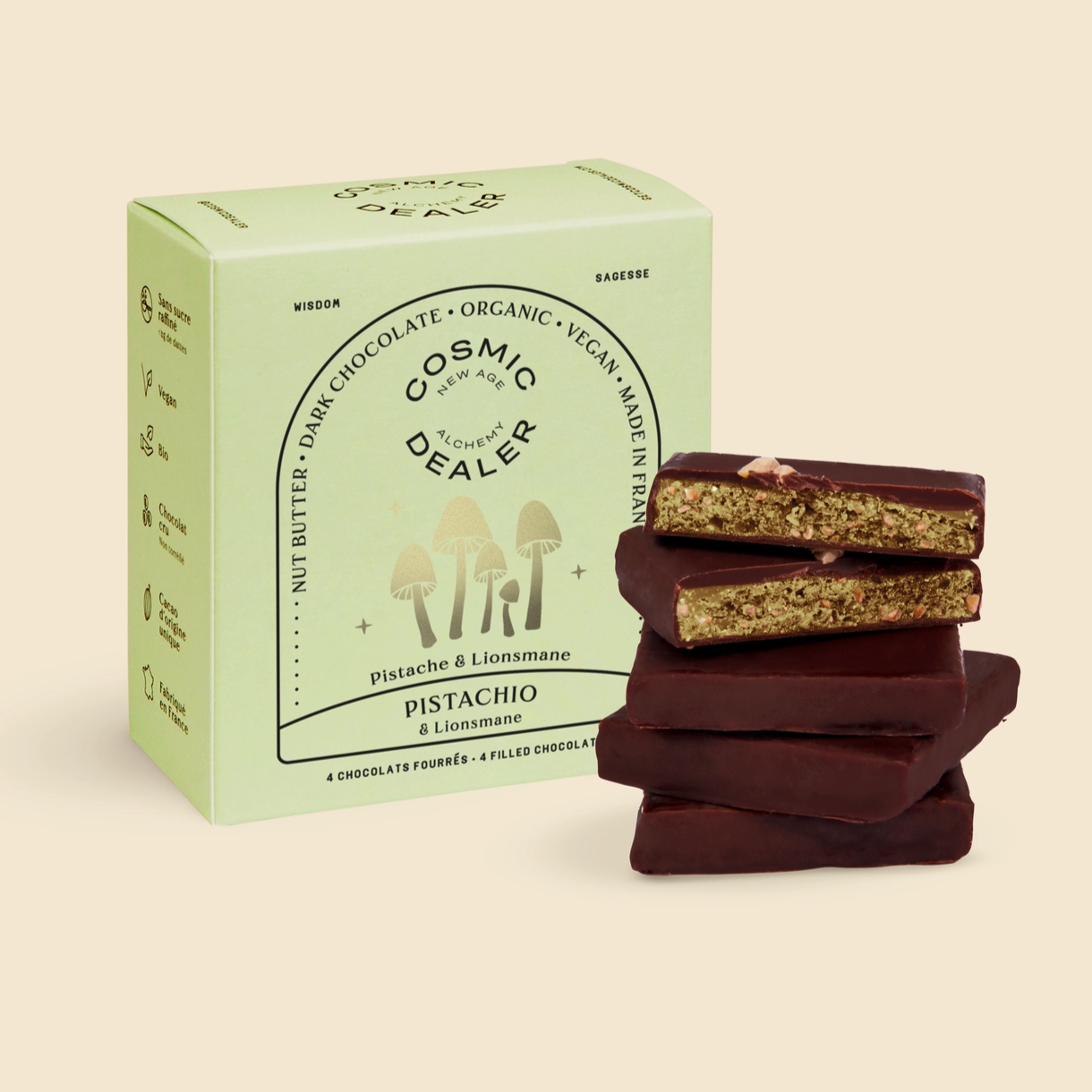 RAW CHOCOLATE WITH PISTACHIO